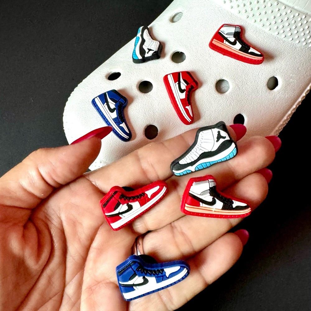 8pcs Nike Jordan Croc Shoe ChArm Bundle NEW!